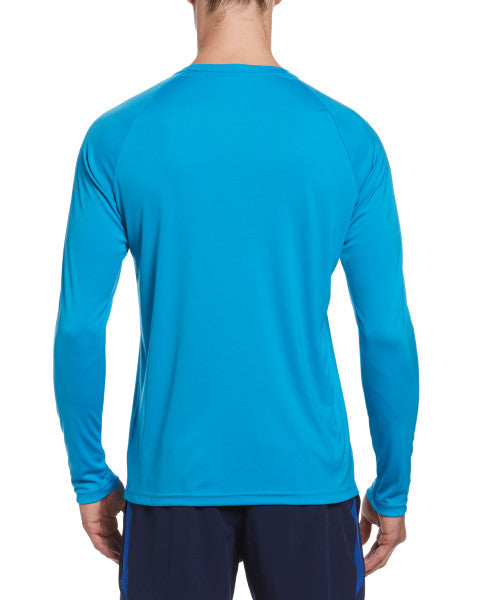 Nike Swim Men's Long Sleeve Hydroguard Swim Shirt Laser Blue