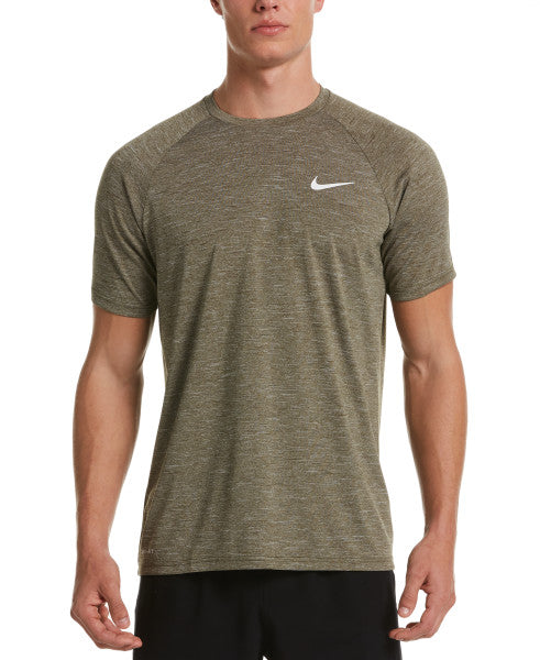 Nike Swim Men's Heather Short-Sleeve Hydroguard Medium Olive