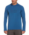 Nike Swim Men's Outline Logo Long Sleeve Hooded Hydroguard Dark Marina Blue