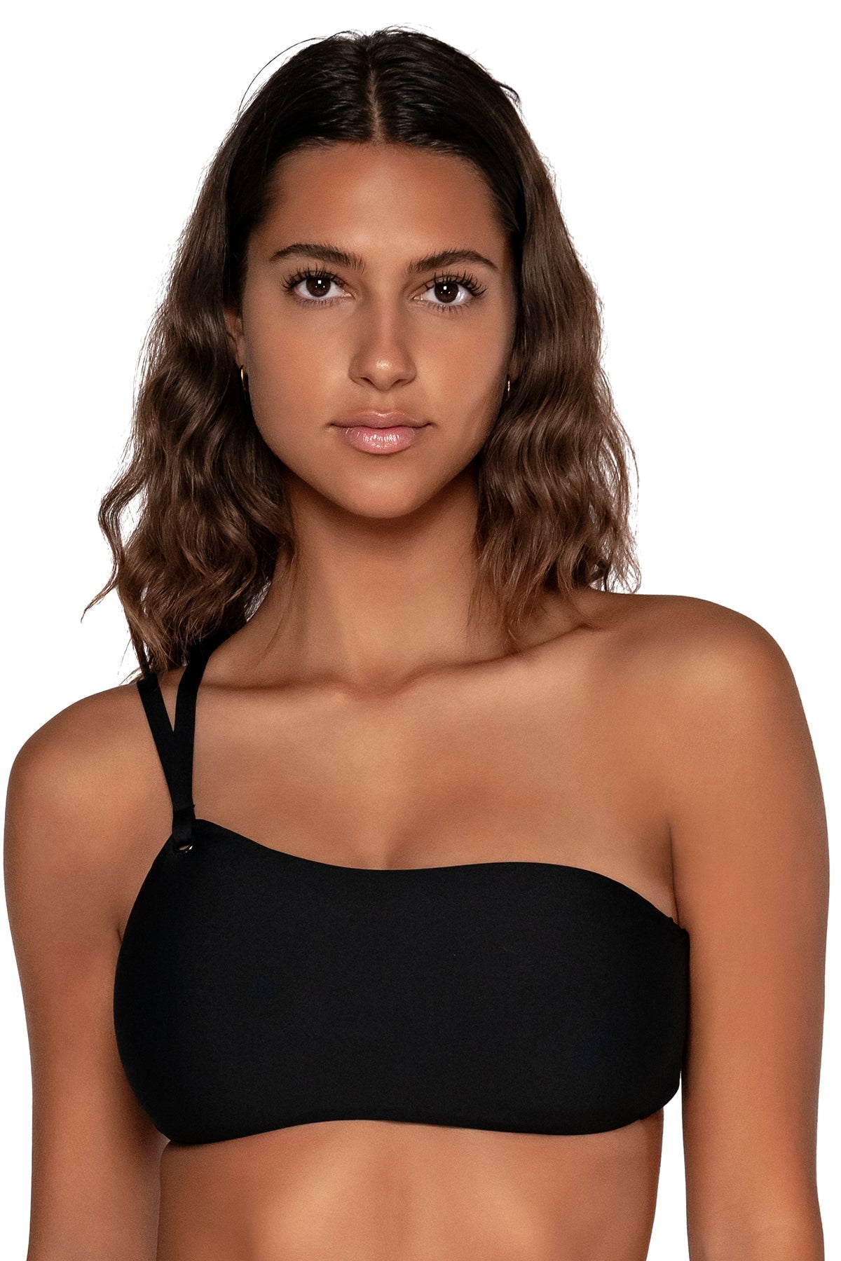 Swim Systems Onyx Reese One Shoulder Bikini Top