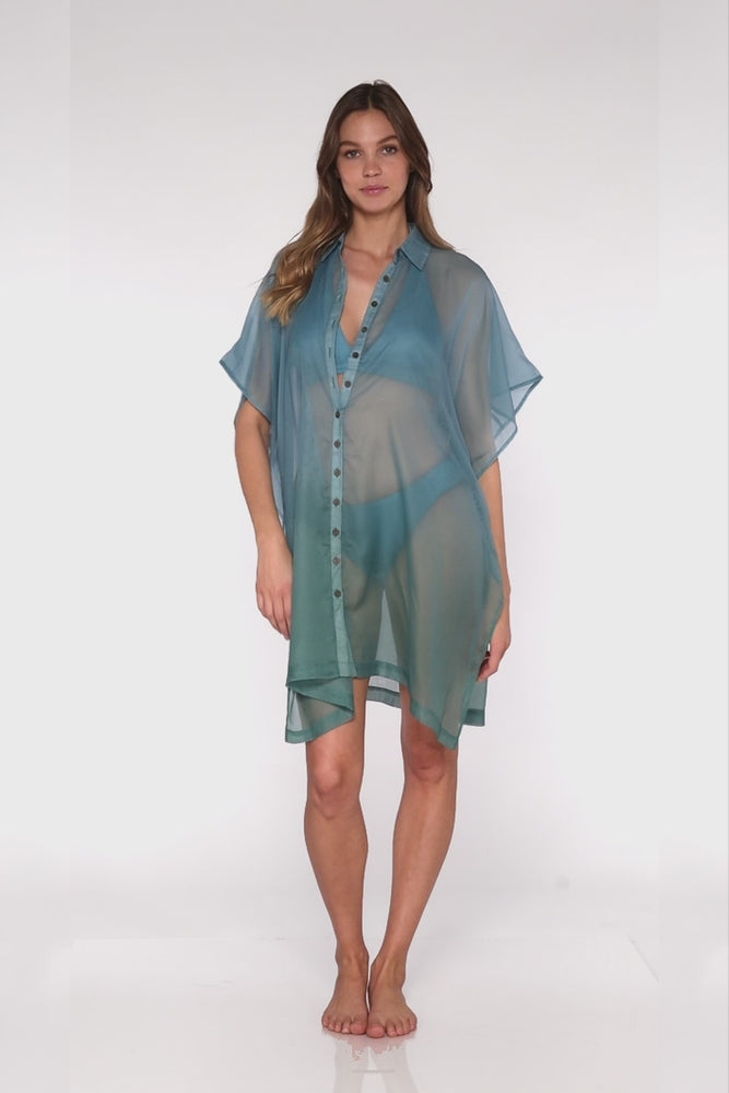 
                      
                        Load and play video in Gallery viewer, Sunsets Ocean Shore Thing Tunic Cover Up
                      
                    