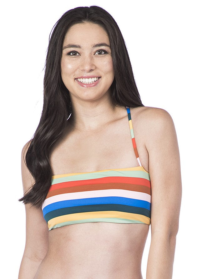 The Bikini Lab Palm Springs Lace Back Bandeau Bikini Top