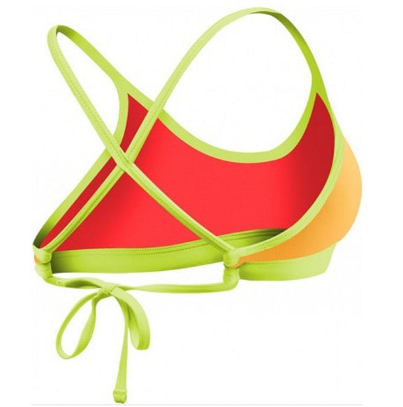 TYR Women's Durafast One Crosscut Fit Tieback Bikini Top Yellow