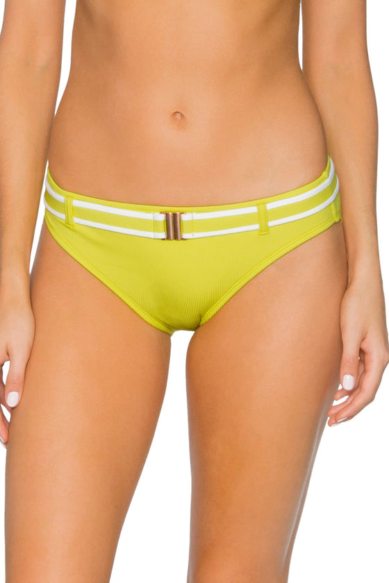Swim Systems Women's Lemon Drop Zuma Belted Hipster Bikini Bottom