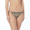 Carmen Marc Valvo Reflections Palm Green Camo Strappy Bikini Bottom - eSunWear.com