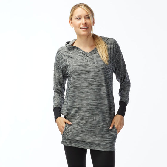 Beach House Wanderlust Relaxed Fit Pullover Hoodie Cover Up Black - eSunWear.com