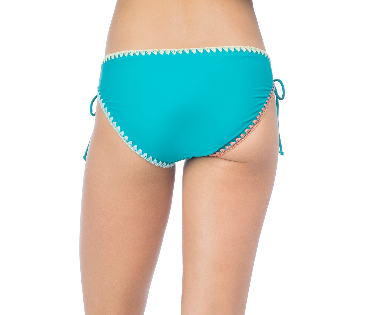 Hobie Women's Seagreen Keep The Piece Lace Up Hipster Bikini Bottom - eSunWear.com