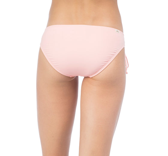 Hobie Women's Apricot Blush Solid Adjustable Hipster Bikini Bottom
