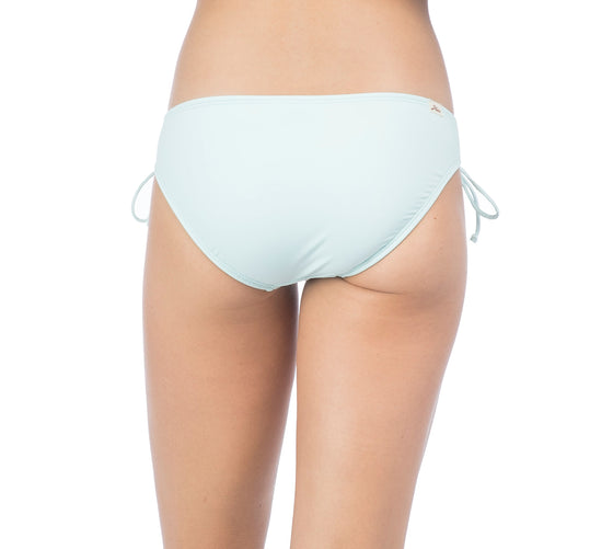 Hobie Women's Crystal Blue Solid Adjustable Hipster Bikini Bottom