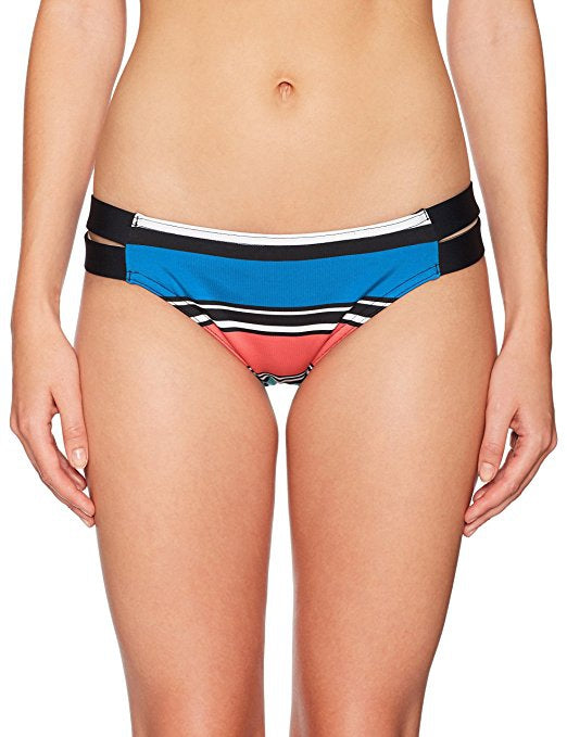 Jag Swim Variegated Stripe Cobalt Blue Retro Bikini Bottom