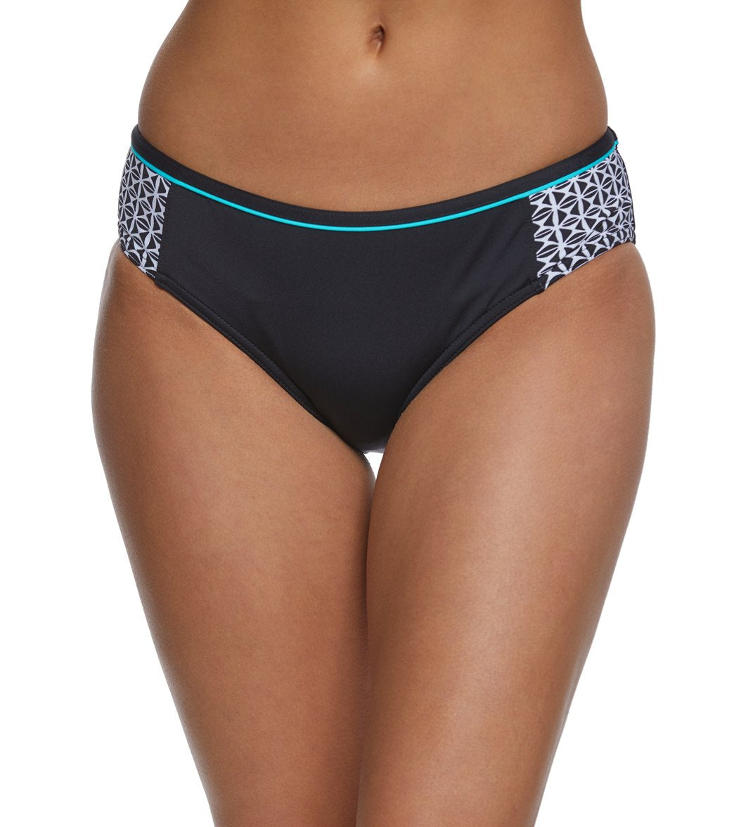 Jag Swim Tiki Geo Black Retro Bikini Bottom