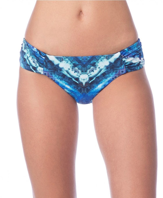 Lucky Brand Swim High Tides Reversible Side Sash Hipster Bikini Bottom Ocean