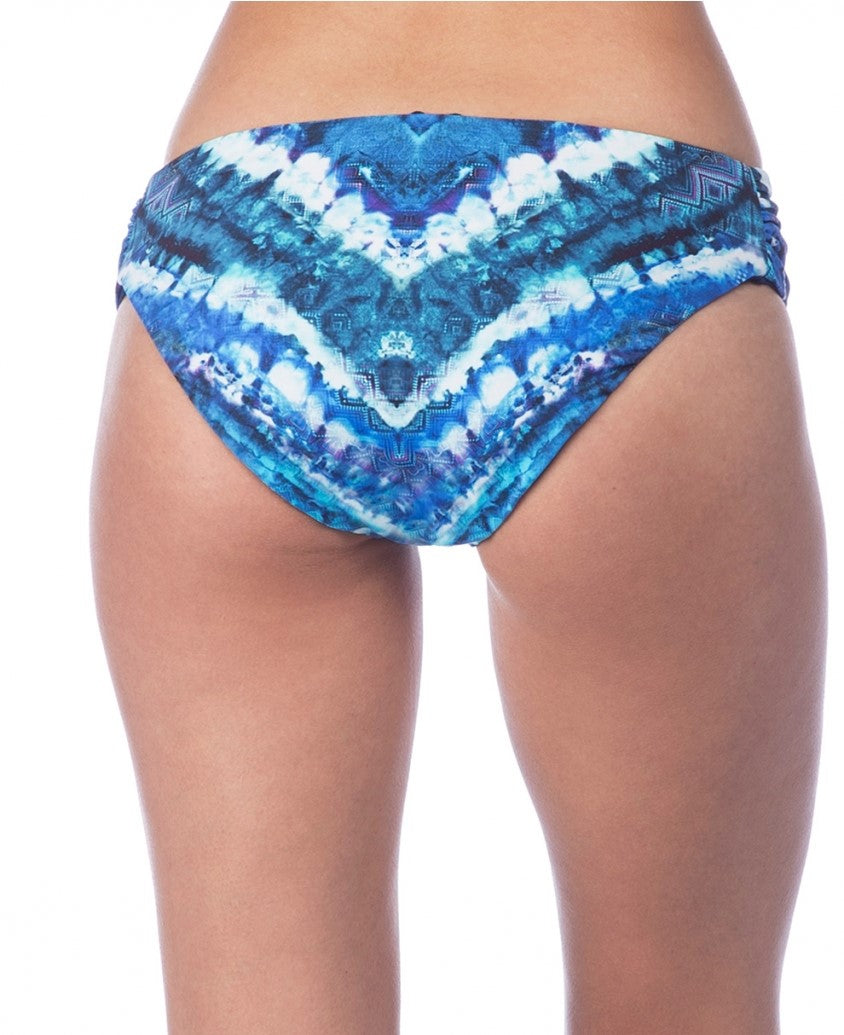 Lucky Brand Swim High Tides Reversible Side Sash Hipster Bikini Bottom Ocean