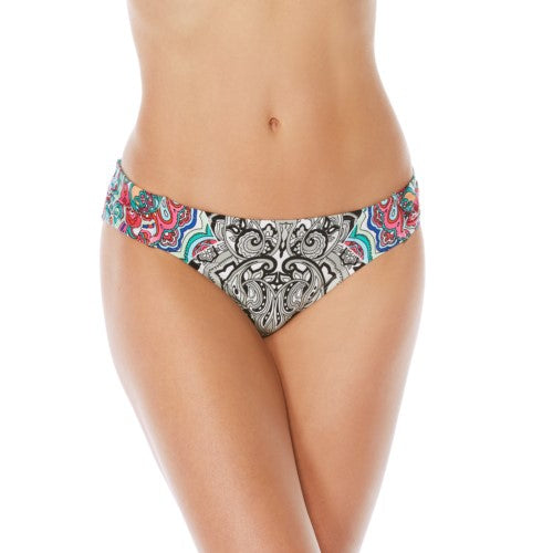 Laundry by Shelli Segal Mirrored Paisley Tab Side Hipster Bikini Bottom