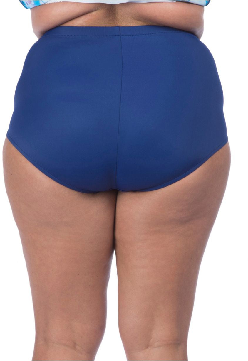 Maxine Of Hollywood Plus Size Solid Full Pants Navy Blue