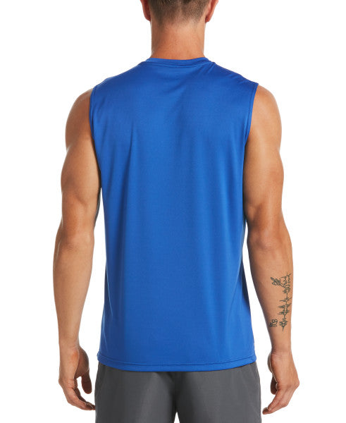 Nike Swim Men's Solid Sleeveless Hydroguard Swim Shirt Game Royal