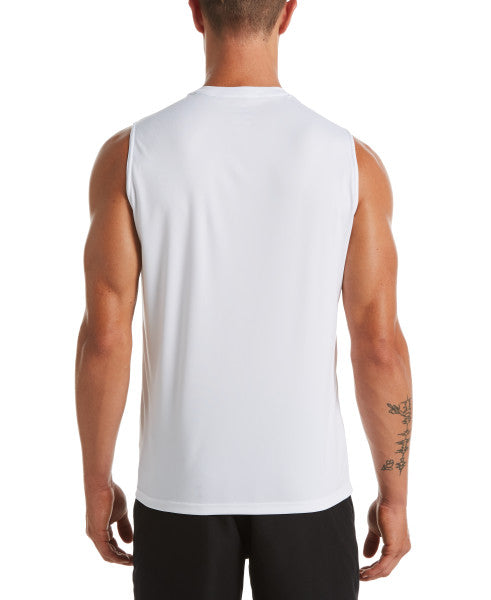 Nike Swim Men's Sleeveless Hydroguard Swim Shirt White