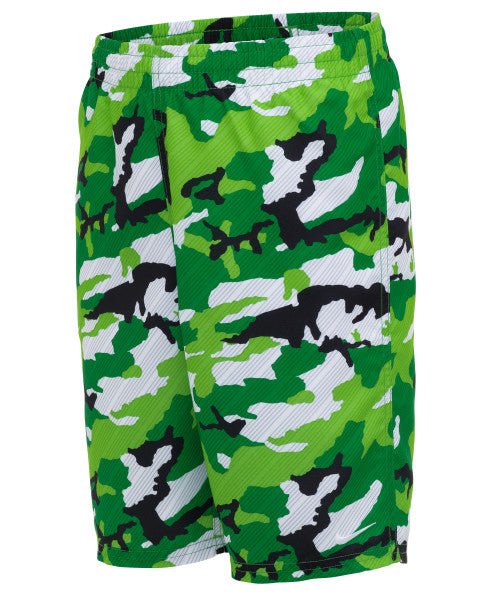 Nike Swim Boys' Camo Lap 8" Volley Board Shorts Stadium Green