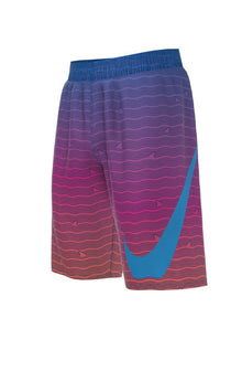  Nike Swim Boys' Shark Stripe Breaker 8" Volley Shorts Photo Blue