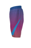 Nike Swim Boys' Shark Stripe Breaker 8" Volley Shorts Photo Blue