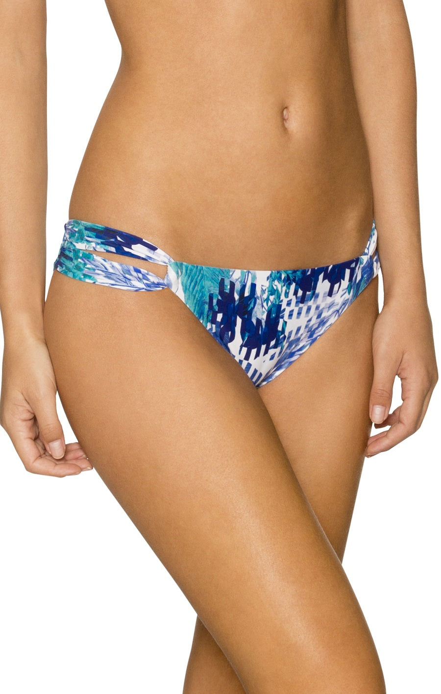 Swim Systems Women's Ocean Palms Tunnel Tab Side Bikini Bottoms