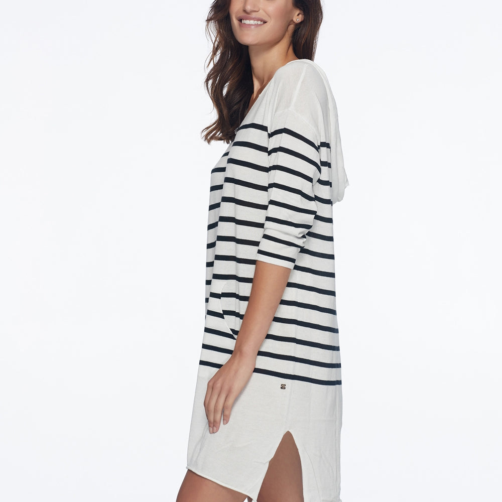 
                      
                        Skye Zahra Cotton Striped Hooded Cover Up
                      
                    