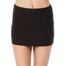  24th & Ocean Black Solid Skirted Swim Skirt - eSunWear.com