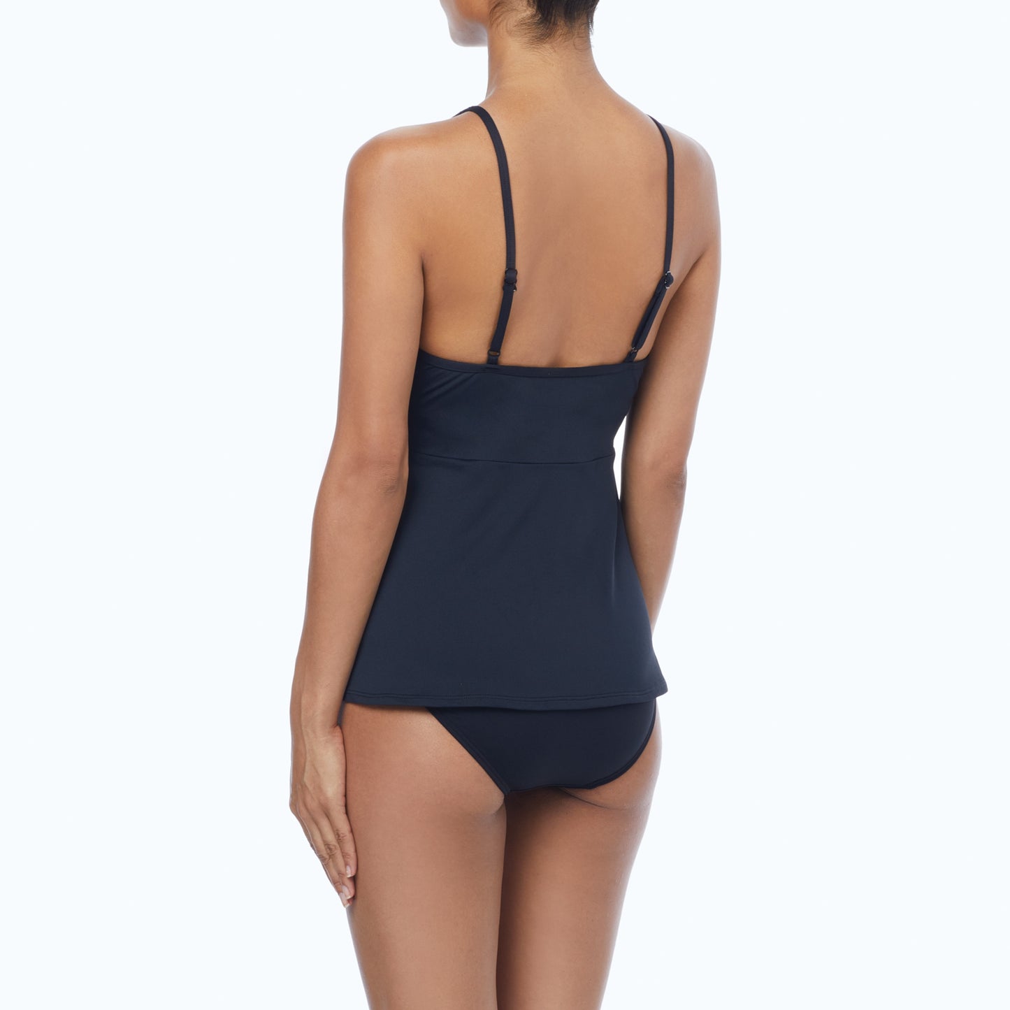 Coco Reef Classic Solids Black Dreamwaver Bra Sized Wrap Underwire Tankini Top - eSunWear.com