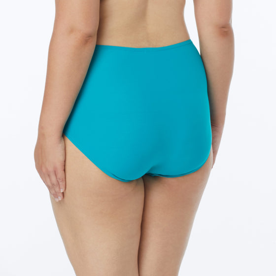 Coco Reef Plus Size Classic Solids Topaz Teal High Waist Bikini Bottom - eSunWear.com