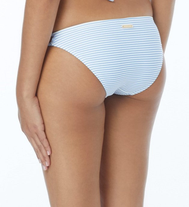 Vince Camuto Sailor Stripe Contrast Side Binding Bikini Bottom Lagoon