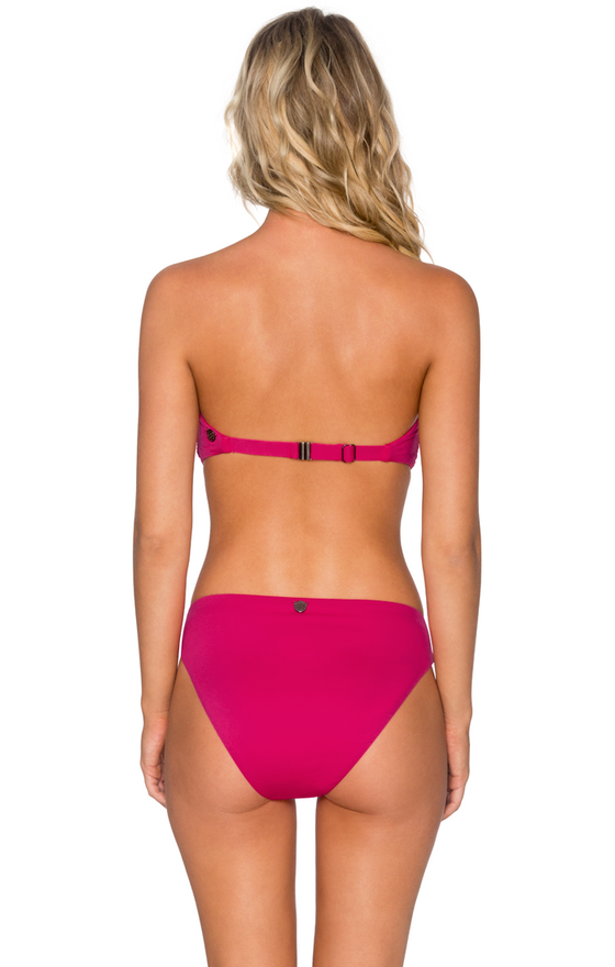 Swim Systems Women's Wild Rose Heart Breaker Bandeau Bikini Top